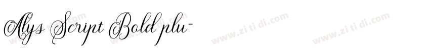 Alys Script Bold plu字体转换